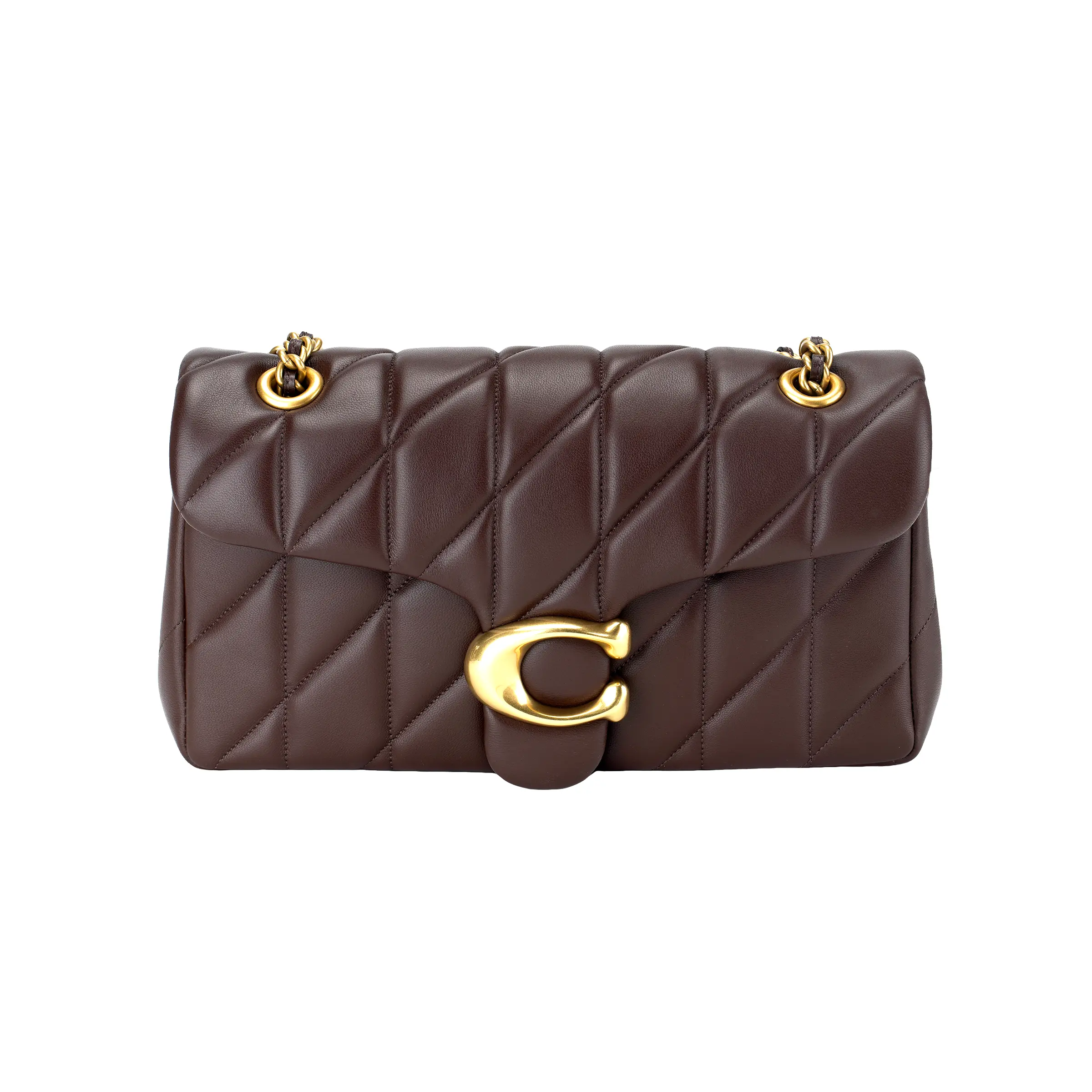 COACH Tabby 26 Crossbody Bag for Women – Quilted Nappa Leather, Medium Size, Maple Color