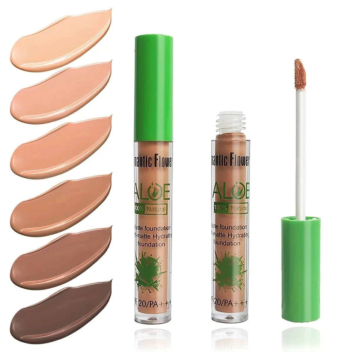 6 Shades Liquid Concealer, Long-Lasting Waterproof Naturel Matte Full Coverage Face Concealer for All Skin Tones
