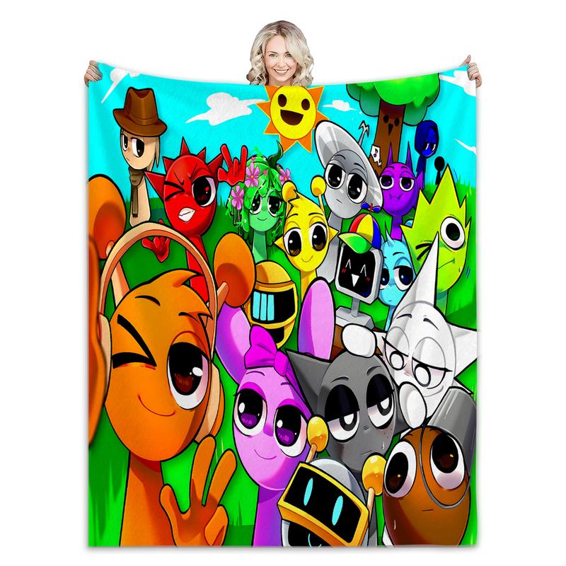 Sprunki Incredibox Game Soft Fuzzy Plush Throw Blanket For Couch Bed Multi-Sized Napping Bedspread All Seasons Comforter Sprunki Incredibox Game Soft Fuzzy Plush Throw Blanket For Couch Bed Multi-Sized Napping Bedspread All Seasons Comforter
