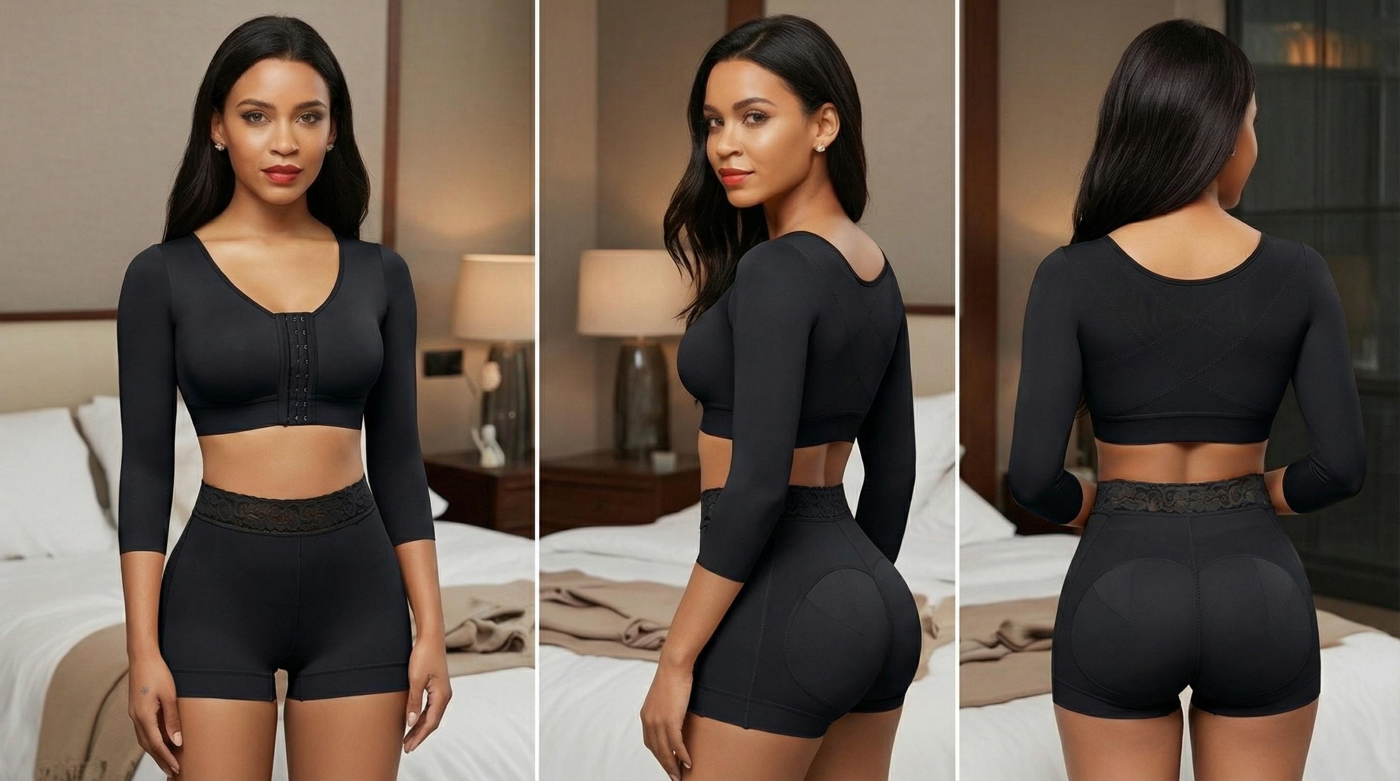 Lightly Lace Strap Closure Bras Nonpadding Bra(Seamless Beige,38C) Arm Shaper Posture Corrector Long Sleeve Bra with Buckle and Open Waist Top Shapewear Womenswear Compression Backless Bodysuit Cup Big Size 32 dd Tie Front Crop Set High Panties shaoe wear