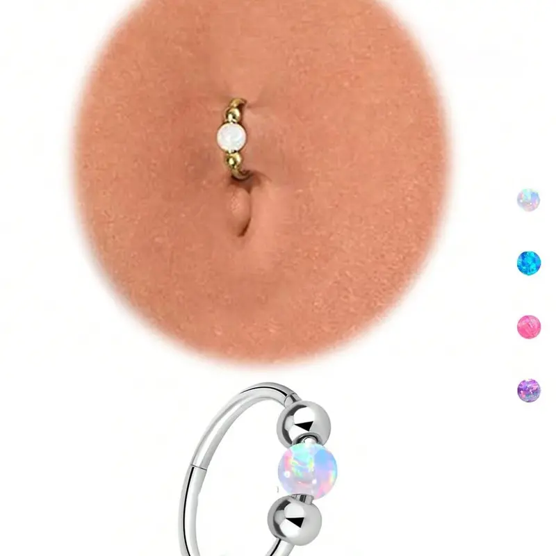 Women's Elegant Belly Ring, Belly Hoops, Trendy Exquisite Belly Piercing Jewelry, Navel Piercing Jewelry, Belly Button Rings, Chic Body Jewelry for Party Decor for Birthday Gift, Belly Piercing Ring Chain, Body Jewellery