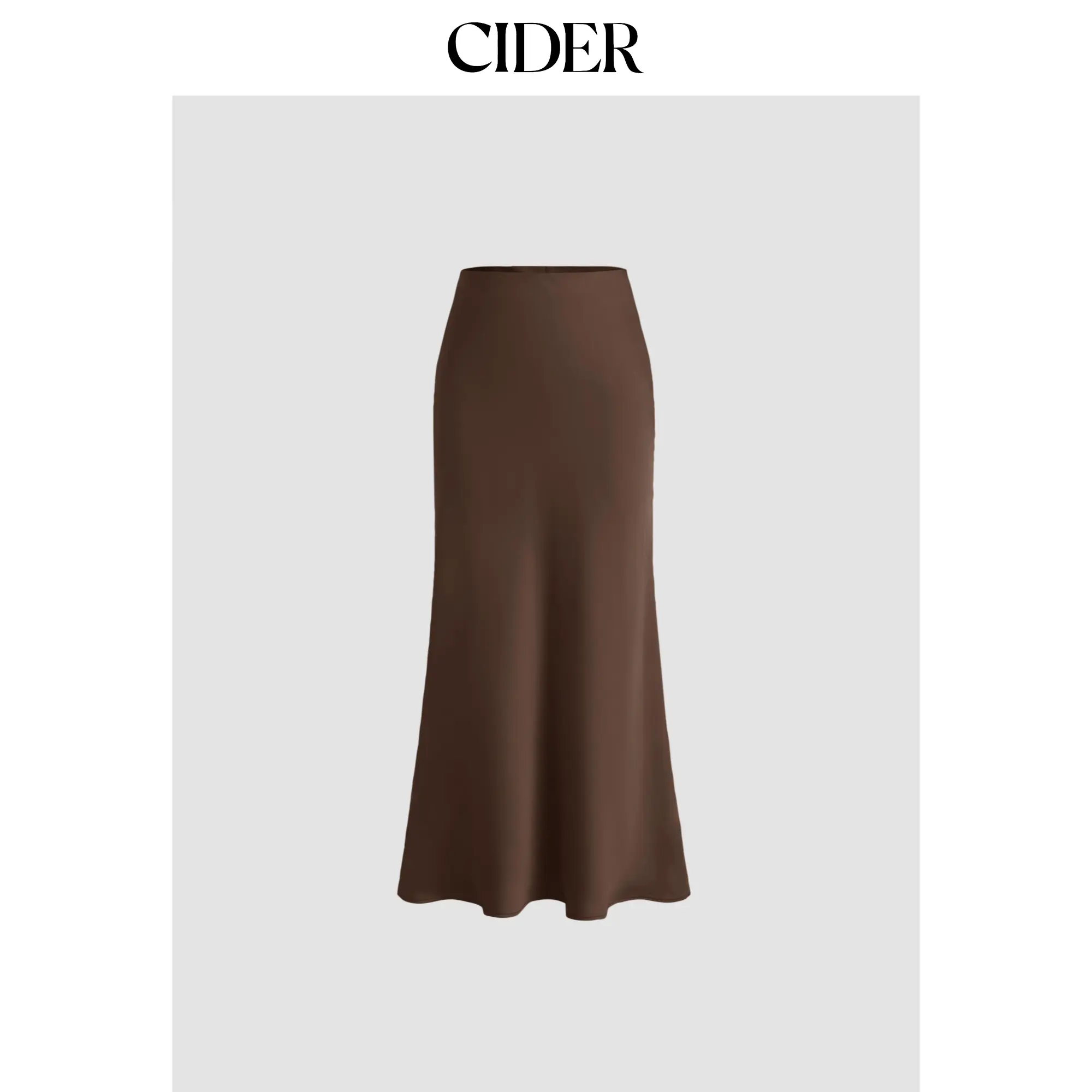 Cider Satin Mid Rise Ruffle Bias Maxi Skirt Cider Satin Mid Rise Ruffle Bias Maxi Skirt