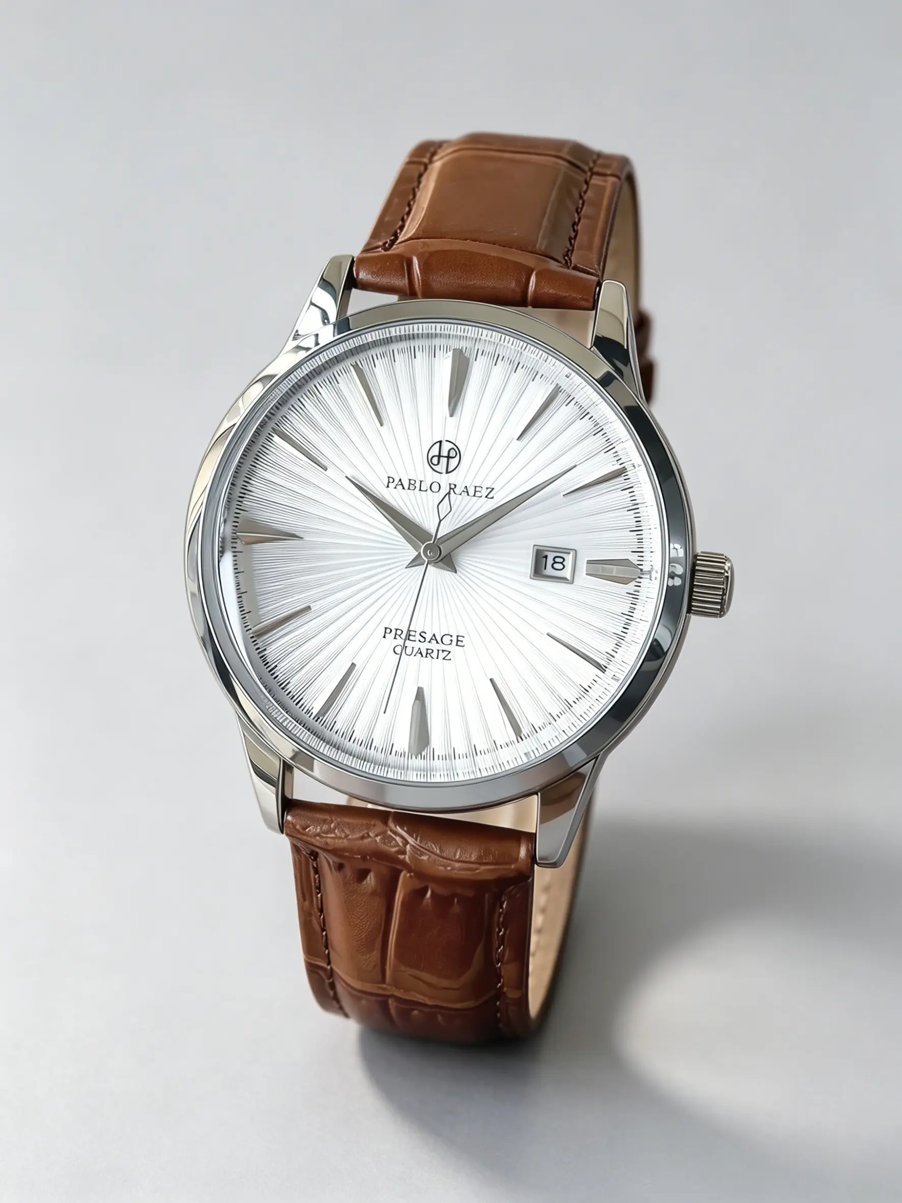 Classic Luxury Men's Watch, Quartz Wrist Watches, Analog Watches, Elegant Watch, Stainless Steel Case, Alligator Strap, Calendar Function, 50m Waterproof, Business Casual, Gift Idea, Quartz Wristwatch