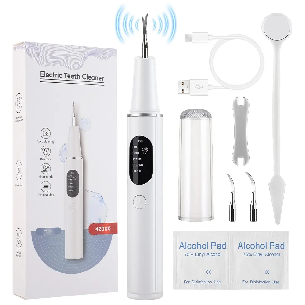 Ultrasonic Teeth Cleaner, 5-Setting Adjustable Oral Cleaner, Smart Gum Protection, Oral Care Teeth Cleaning Device, Dental Cleaner, Cordless Tooth Cleaner, Portable Teeth Cleaner, Teeth Cleaning Machine