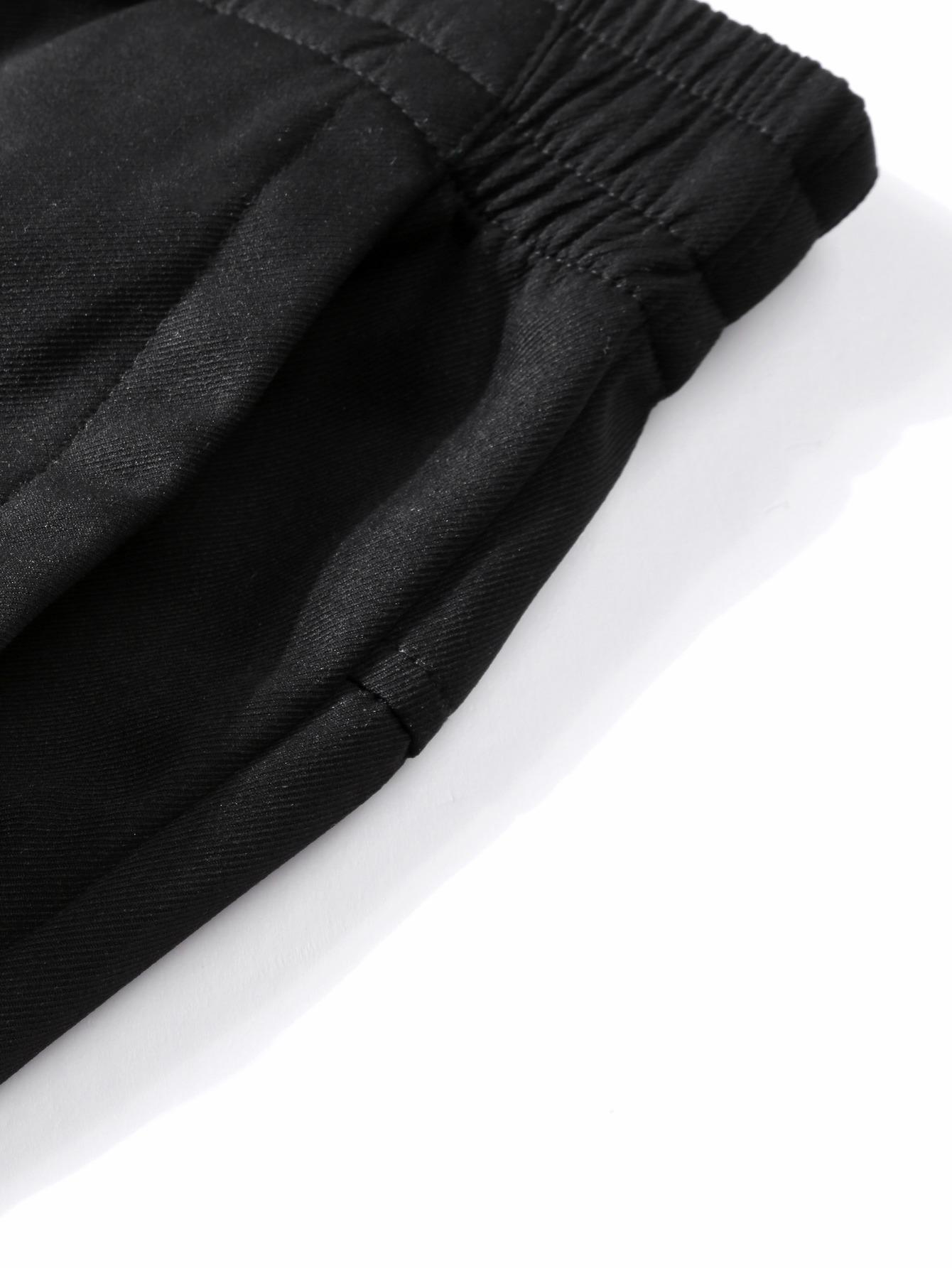 Men's cargo shorts, summer loose-fitting quick-drying athletic capri pants, trendy brand ice silk casual mid-length shorts SpringStatements