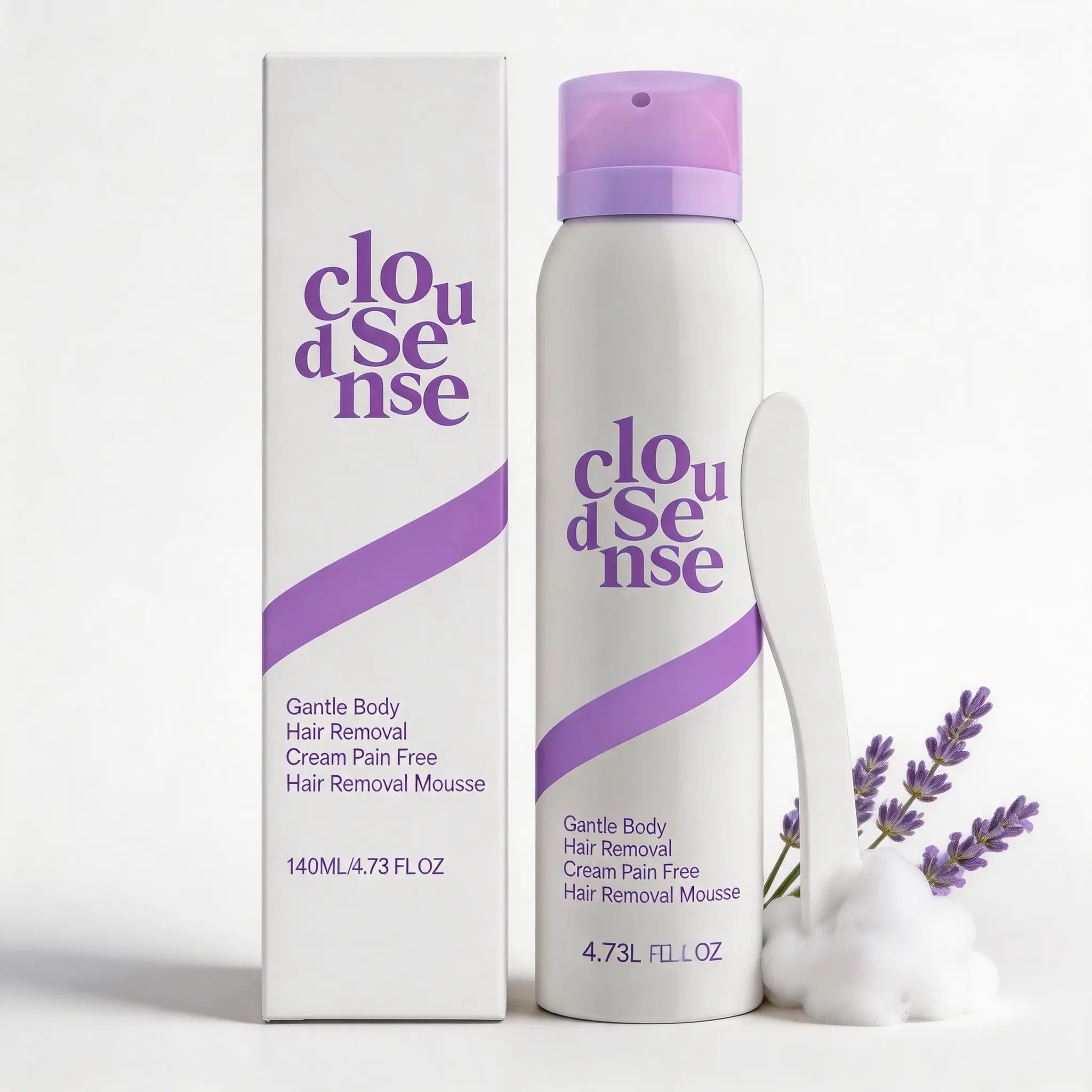 Sensitive Skin Bikini Hair Removal Mousse Hypoallergenic Citrus Scent Aloe Hyaluronic Acid Gentle Fast Acting Depilatory for Men Women