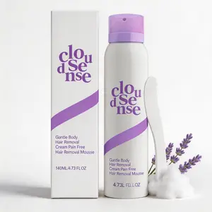 Sensitive Skin Bikini Hair Removal Mousse Hypoallergenic Citrus Scent Aloe Hyaluronic Acid Gentle Fast Acting Depilatory for Men Women