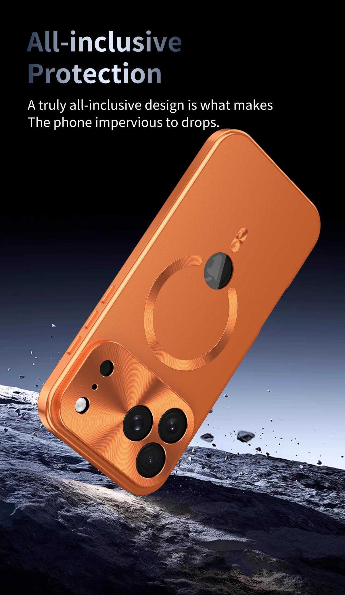 Metal Frame iP 17 Pro Max Case Purple Full Coverage Privacy Screen Lens Protection Magnetic TPU Back International Warranty Phone Cases phone case 17 pro max