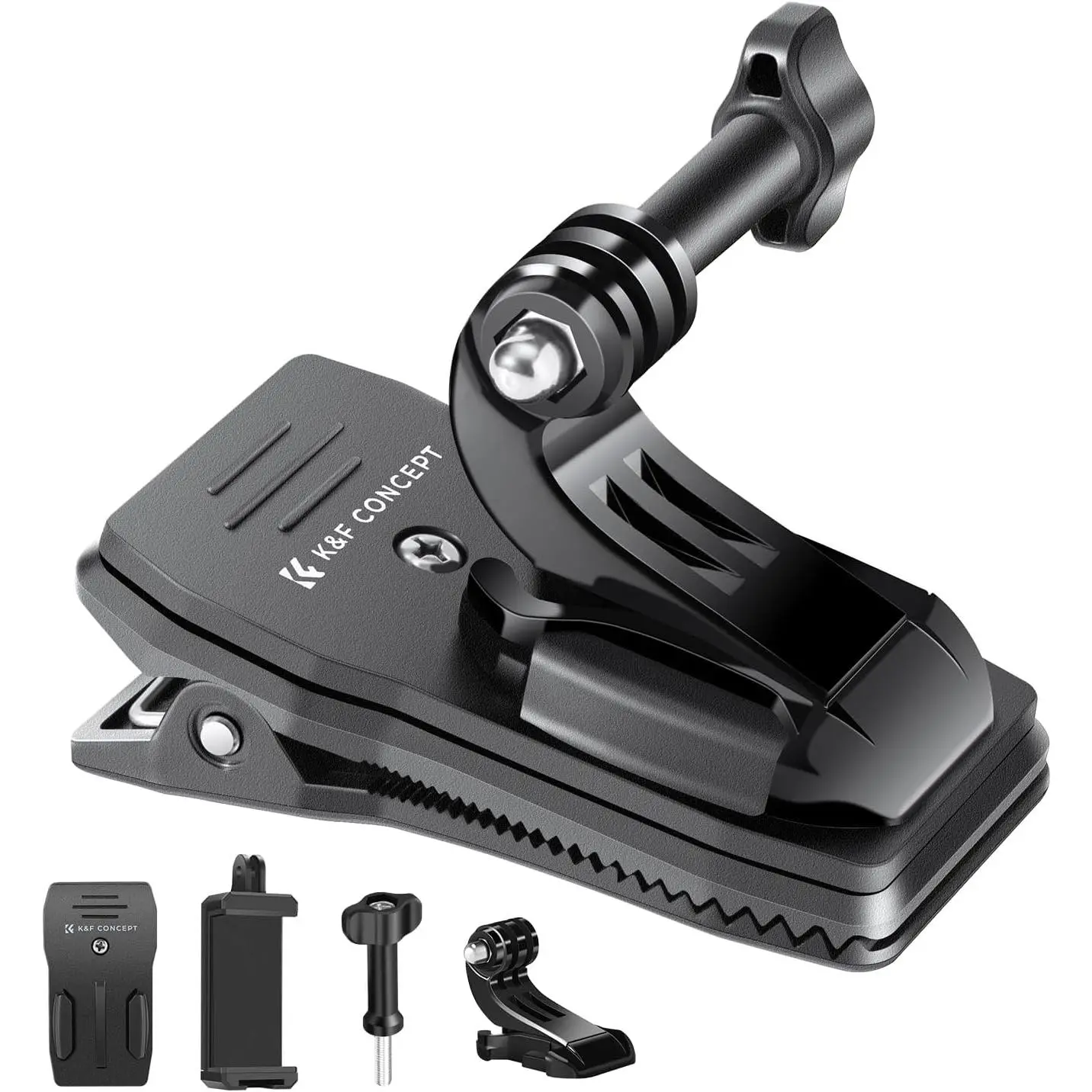 K&F Concept 360° Rotation Backpack Strap Quick Clip Mount for Action Camera