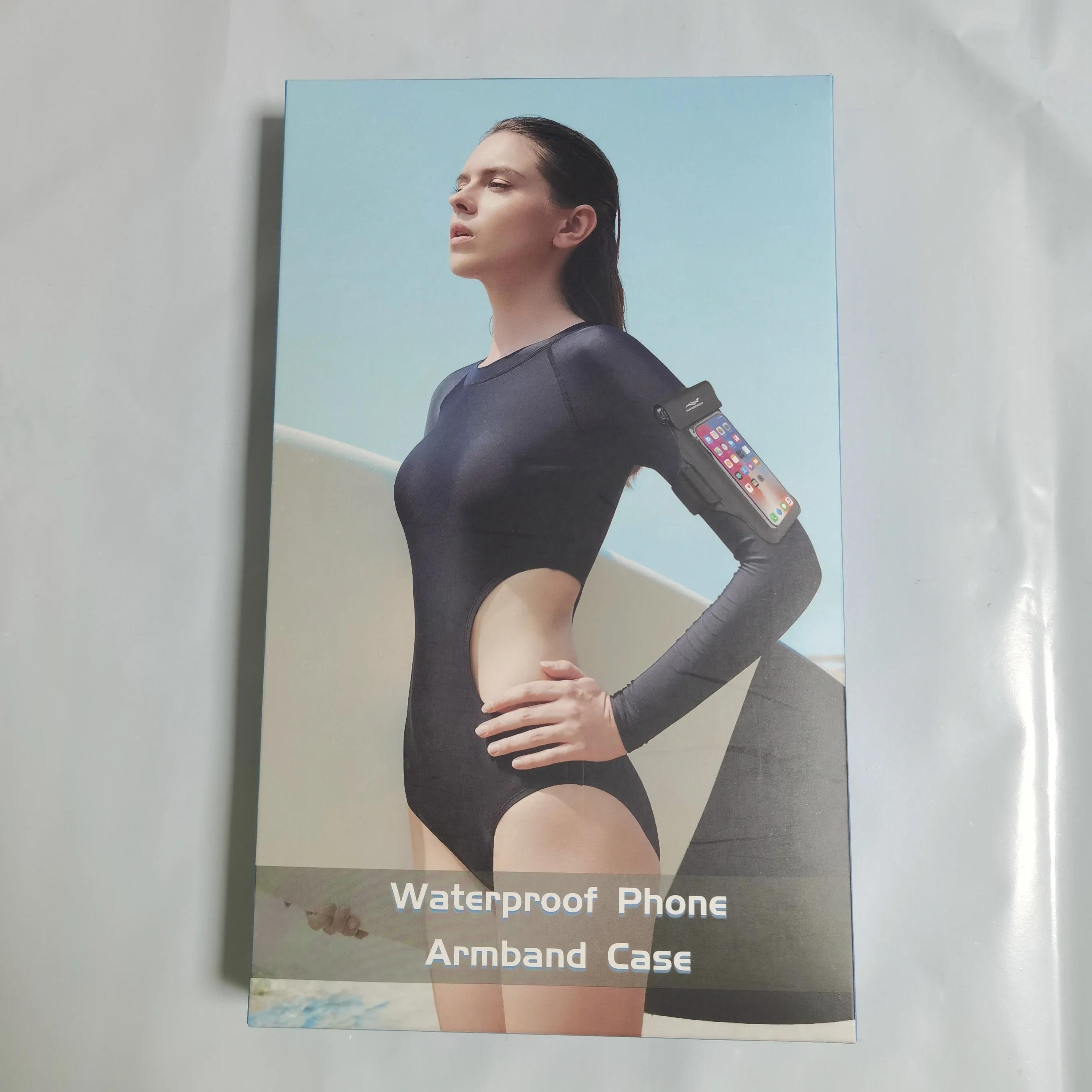 Armband Mobile Phone Waterproof Pouch For iPhone 17 16 15 14 13 12 Pro Max 15 Plus Swimming Surfing Diving Arm Phone Bag