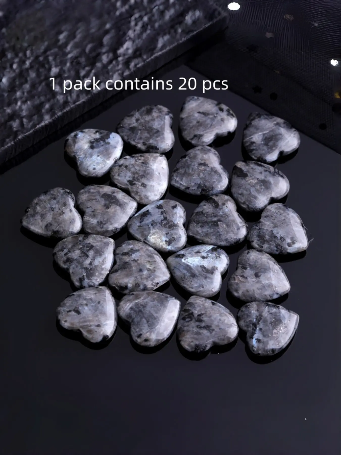 1 pack contains 20 natural stones, High Quality Crystals, including black glitter stones, which are very suitable for decorative use. High quality natural materials are perfect for DIY projects