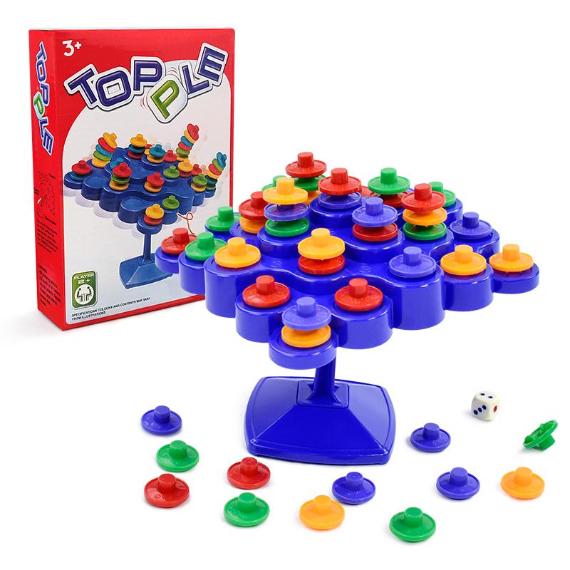 Balance Stack & Play Puzzle Toy, 1 Set Leisure Parent-child Interactive Game, Educational Stacking Desktop Toy, Festival Party Toy, Colorful Stacking Blocks