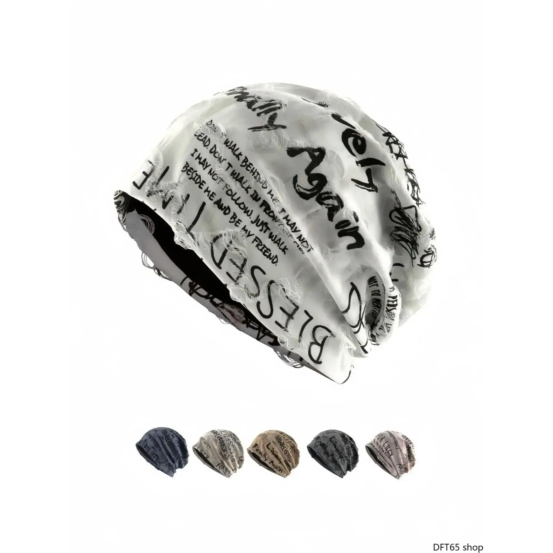 Unisex Fitted-Shape Beanie Hat - Letter Print, Hip-Hop Influence, Stretch Synthetic Fiber, Extra Warmth, All-Seasons Daily Wear Bag Accessory, No