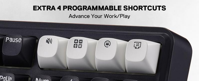 Redragon K745 PRO Wireless Gasket RGB Gaming Keyboard, 108 Keys Mechanical Keyboard w/Extra 4 Hotkeys, Hot-Swap South-Facing LED Socket, 5-Layer Noise Dampening, Round PBT Keycaps, Mint Mambo Switch, Abyssal Blue