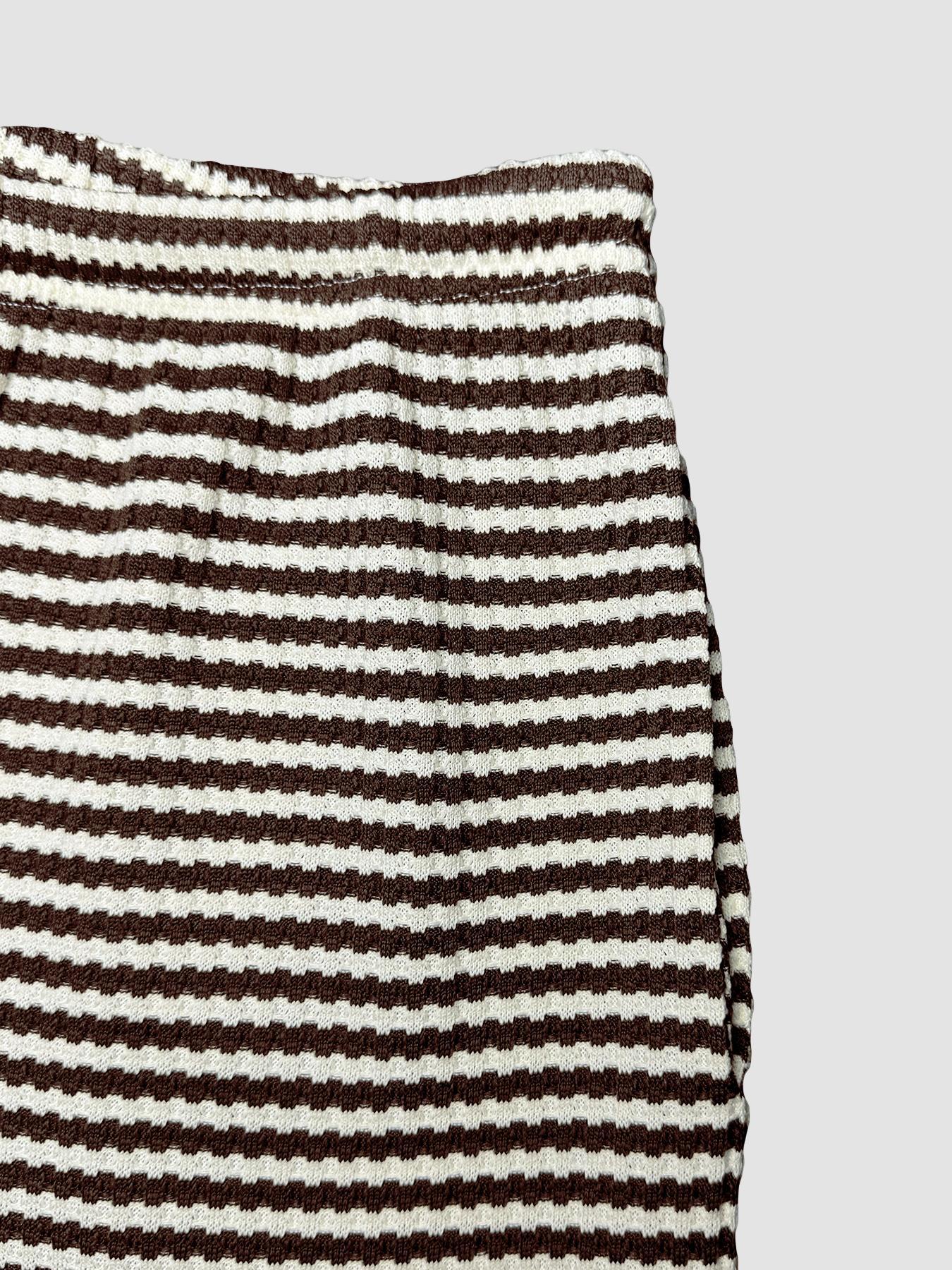 Striped Drawstring Knit Casual Wide Leg Pants, Comfortable Relaxed Fit Trousers for Everyday Wear, Perfect for Leisure Activities