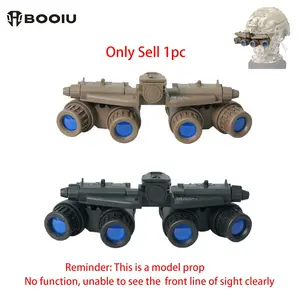 BOOIU Tactical GPNVG18 Four-eye Night Vision Goggles Model Props with Battery Case NVG CS Cosplay Model Helmet Accessories-No Function Can't See Front