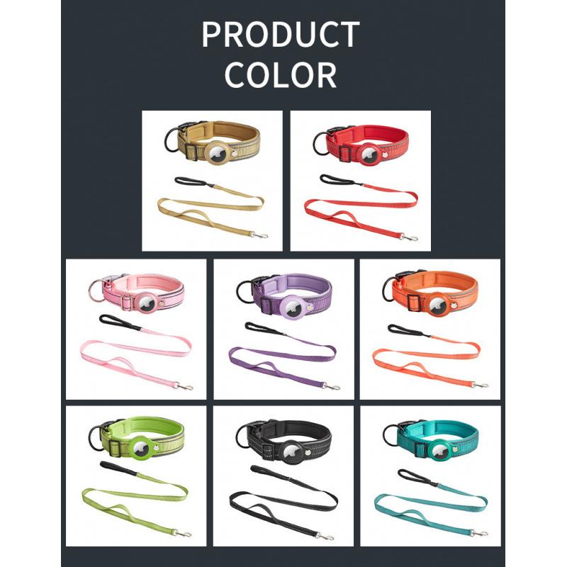 Dog GPS Tracking Collar for Medium & Large Dogs - Non-Chafing Anti-Lost Collar with Leash Attachment