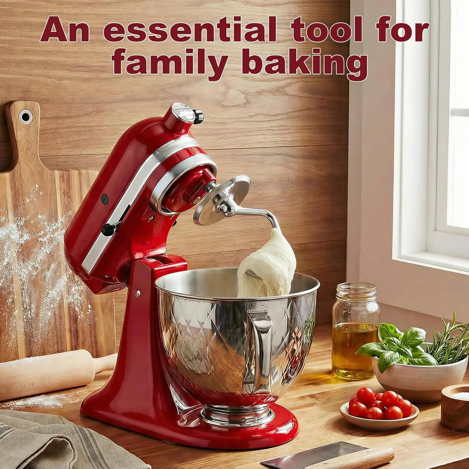 Stainless Steel Dough Hook for Stand Mixer, Fits 4.5-5 Quart, Dishwasher Safe