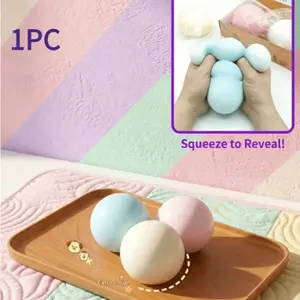 10cm Super Large Fluffy Slime Ball, Giant Stress Relief Squeezing Toy, Slow Rebound Squeezing Toy, Soft Cute Gift, Birthday/easter Gift, Squishy Balls