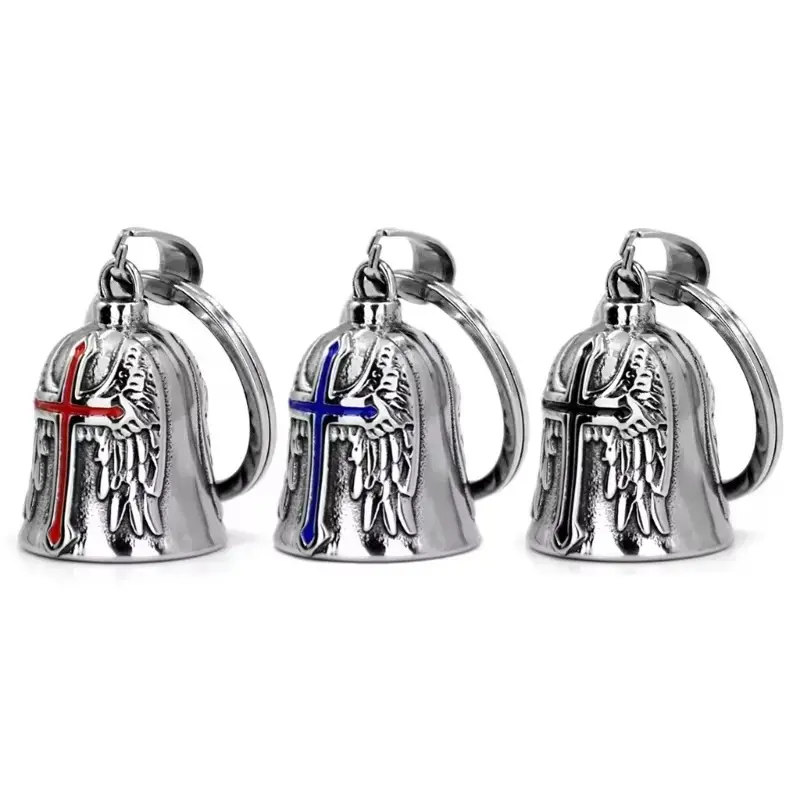 3PCS Unisex Motorcycle Bells - Punk Guardian Angel Wing Motif, Decorative and Functional Good Luck Protection Charm, Unique Wing Motif Biker Accessory, Durable Stylish Gift for Motorcycle Lovers, Great Gift For Motorcycle Lovers, Distinctive Accessory