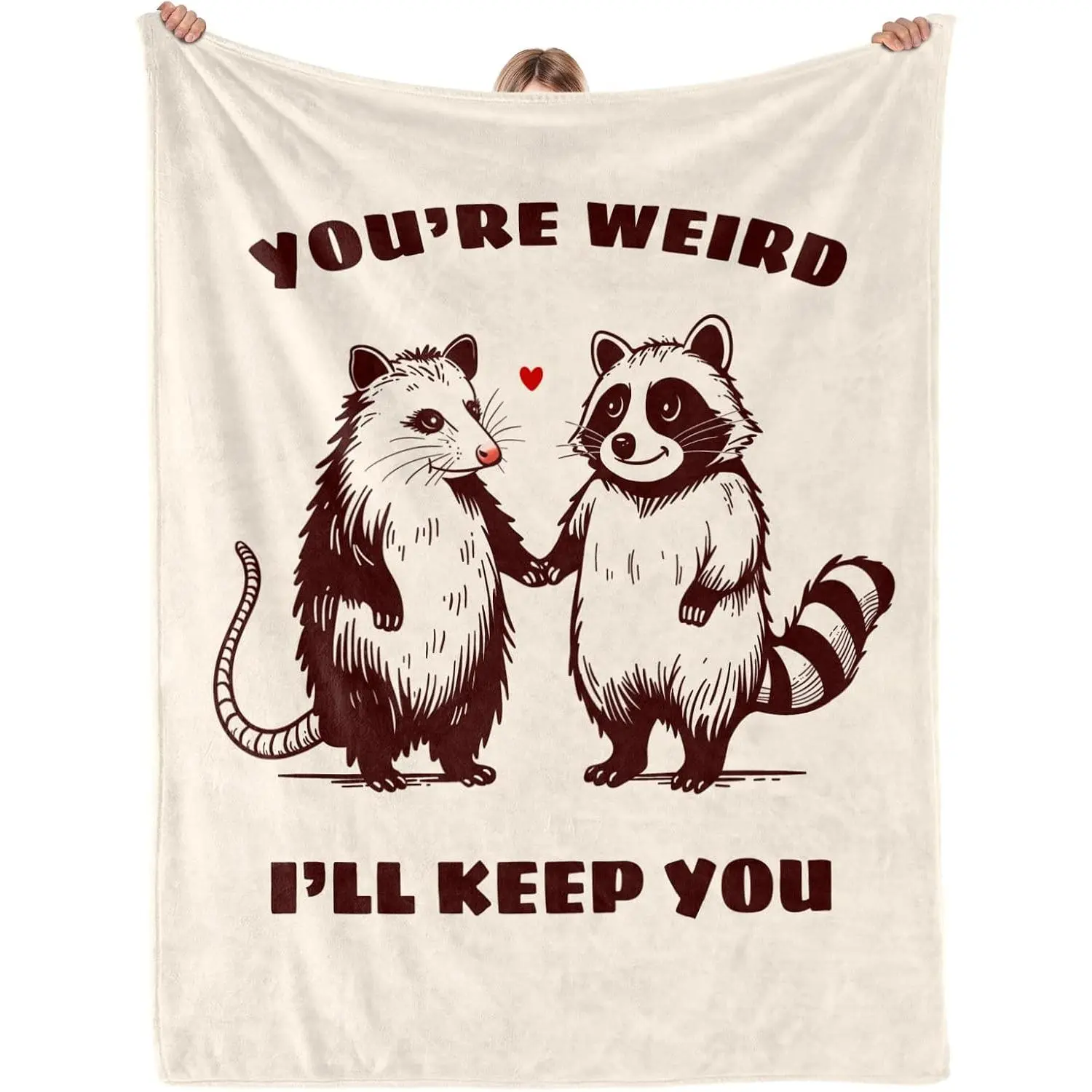 Best Friend Birthday Gifts for Women Friendship, Friendship Gifts for Best Friend Women, Cozy Best Friends Throw Blanket, Cute Raccoon and Opossum Blanket 60"x50"