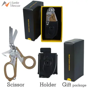 Multi-Functional Gauze Scissors, Foldable, Essential for Outdoor Sports, Ideal for Nurses, Emts, Students, Medical Use, Fluorine-Coated Blades, Tool, Medical Shears