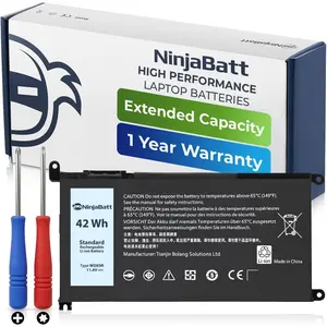 WDX0R 42Wh Laptop Battery for Dell Inspiron 13 15 17 5000 7000 Series 7573 5570 5379 7569 5368 7579 5567 5579 7378 5765 5770 Latitude 3379 3189 3390 WDXOR P69G 3CRH3 & More