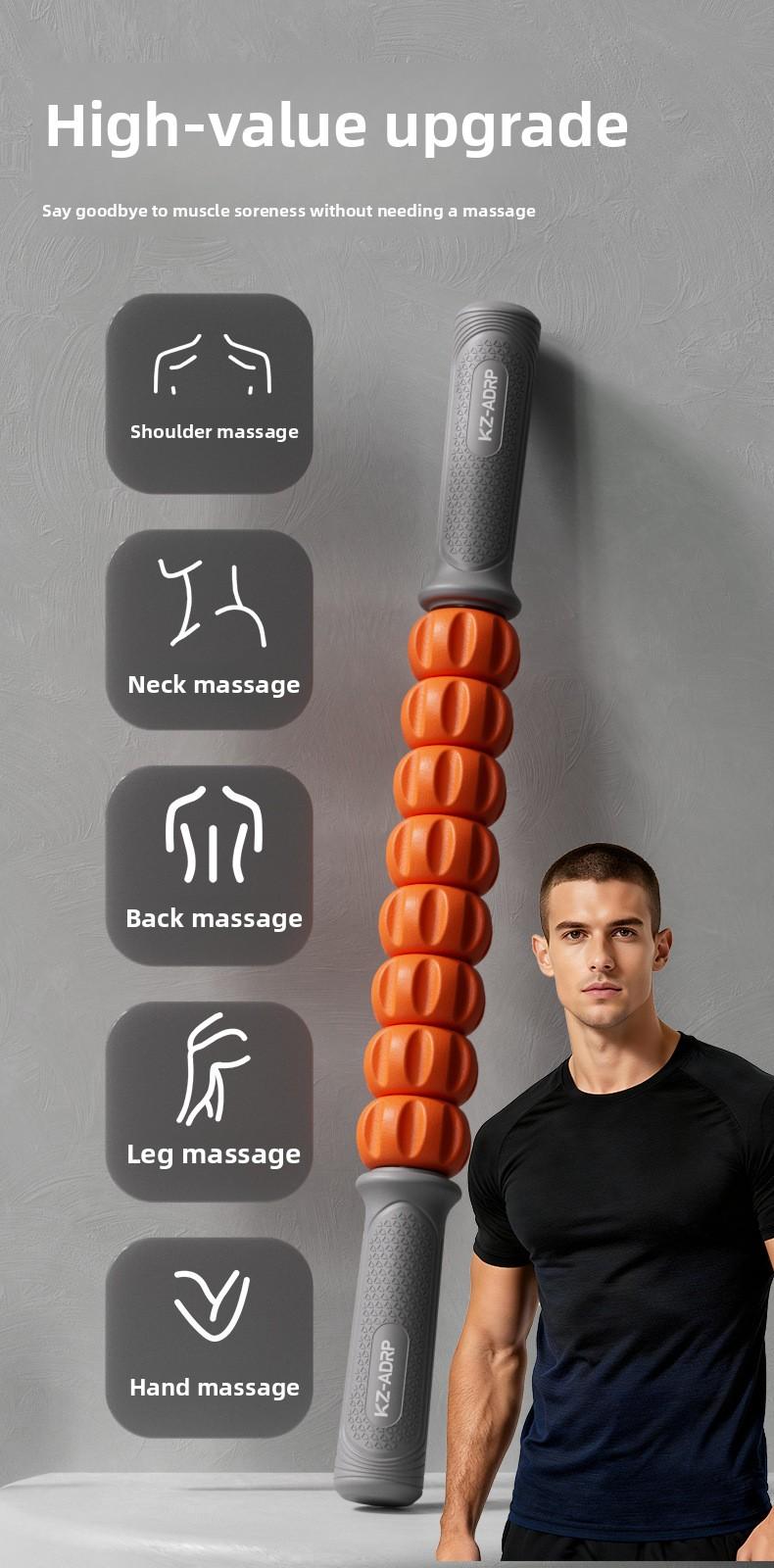 Fitness recovery massager, leg fascia relaxation roller, Langya massage stick, cross-border yoga products