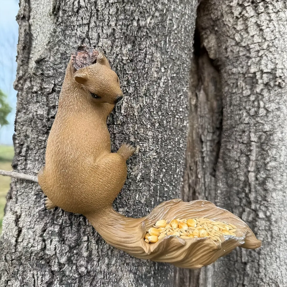 1 Set Hanging Squirrel Bird Feeder Outdoor Wild Bird Feeder, Drinking Water Equipment, Outdoor, Garden Decoration