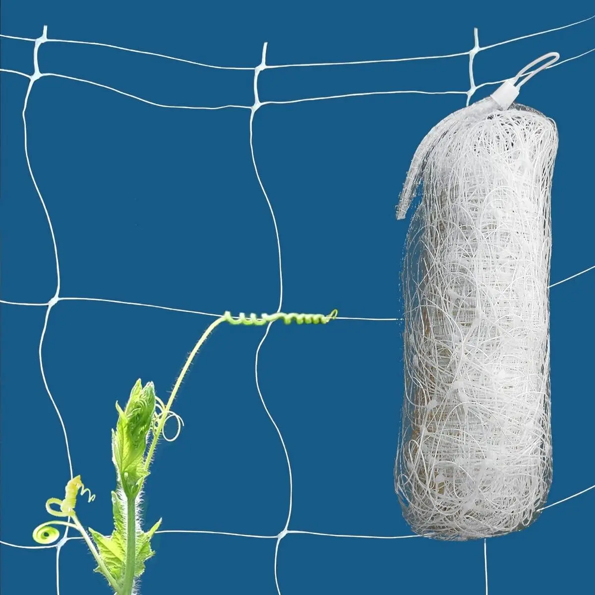 White Trellis Netting 5x100 ft Heavy Duty Garden Trellis Netting Polypropylene Plant Support Garden Net for Climbing Vegetables Fruits Flowers