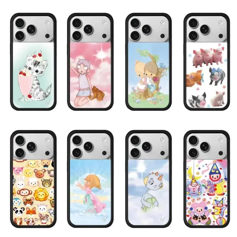 Wildflower Cherub Precious Moments 3D Baby time Phone Case for iPhone 17 15 14 13 12 16 Pro Max 16 Plus Music Party Pig Cover