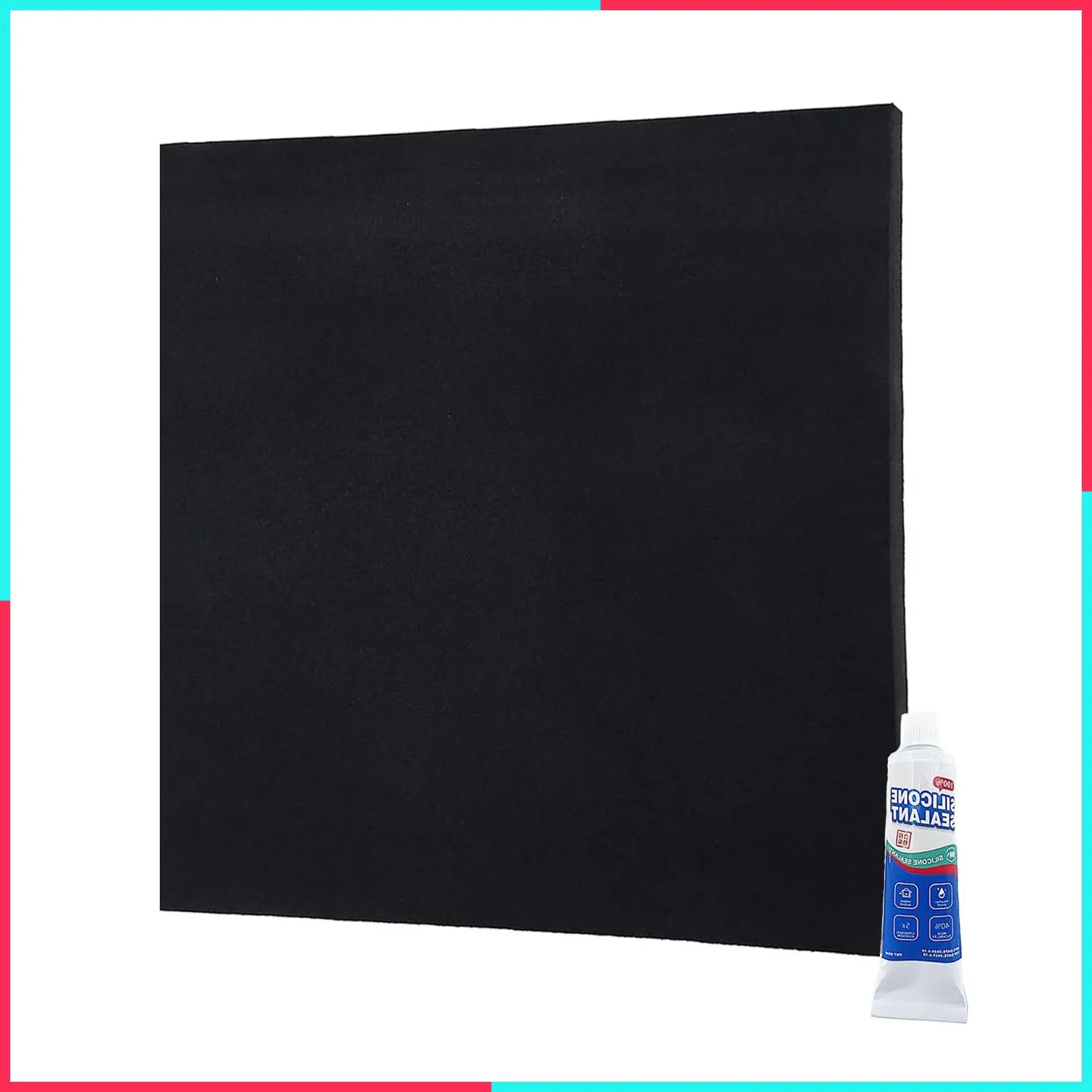 Silicone Rubber Sheet 60A, 1/8" Thick x 12" W x 12" L for DIY Gaskets, Pads, Seals, Crafts, Supports, Liners, Bumpers, Leveling, Flooring, Abrasion Resistance