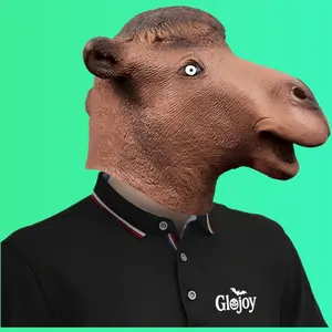 Funny Camel Latex Animal Head Mask Cosplay Party Halloween Prop