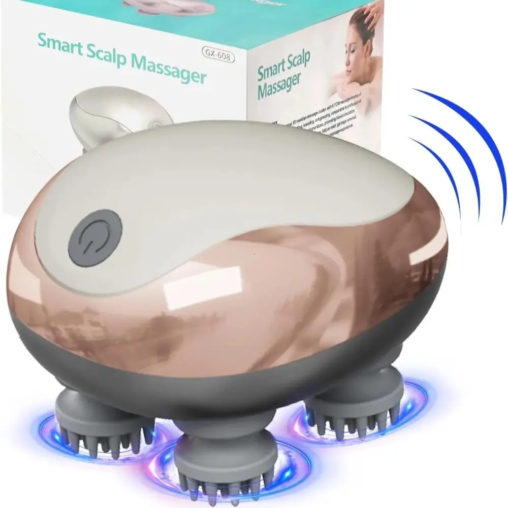 Wireless Charging Portable Scalp Massage Instrument, Multi-Mode Vibration Handheld Head Relaxer, Compact Scalp Care Tool for Home Use