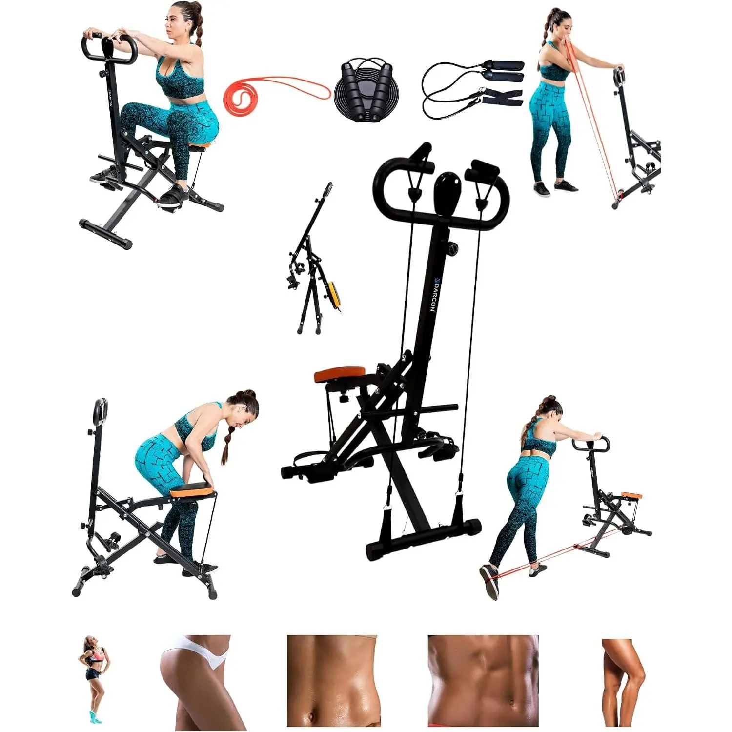 Squat Machine for Women - Deep Squat Rowing Machine for Abs -  Workout Equipment for Women-Men, Power  Row Squat for Glutes,  and Full  Workouts