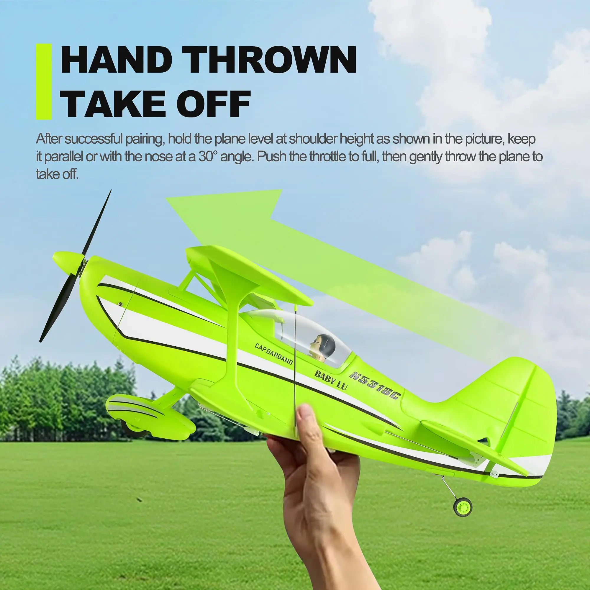 XKS A310 3D Brushless Remote Control Airplane for Beginners (Unisex, 12 Years Above) - Includes Remote, Auto-Return, Anti-Lost System, Realistic Detachable Wings, 12 Min Flight Time | RC Hobby Toy, Ideal Christmas Gift, Remote Control Planes, Anti-Loss