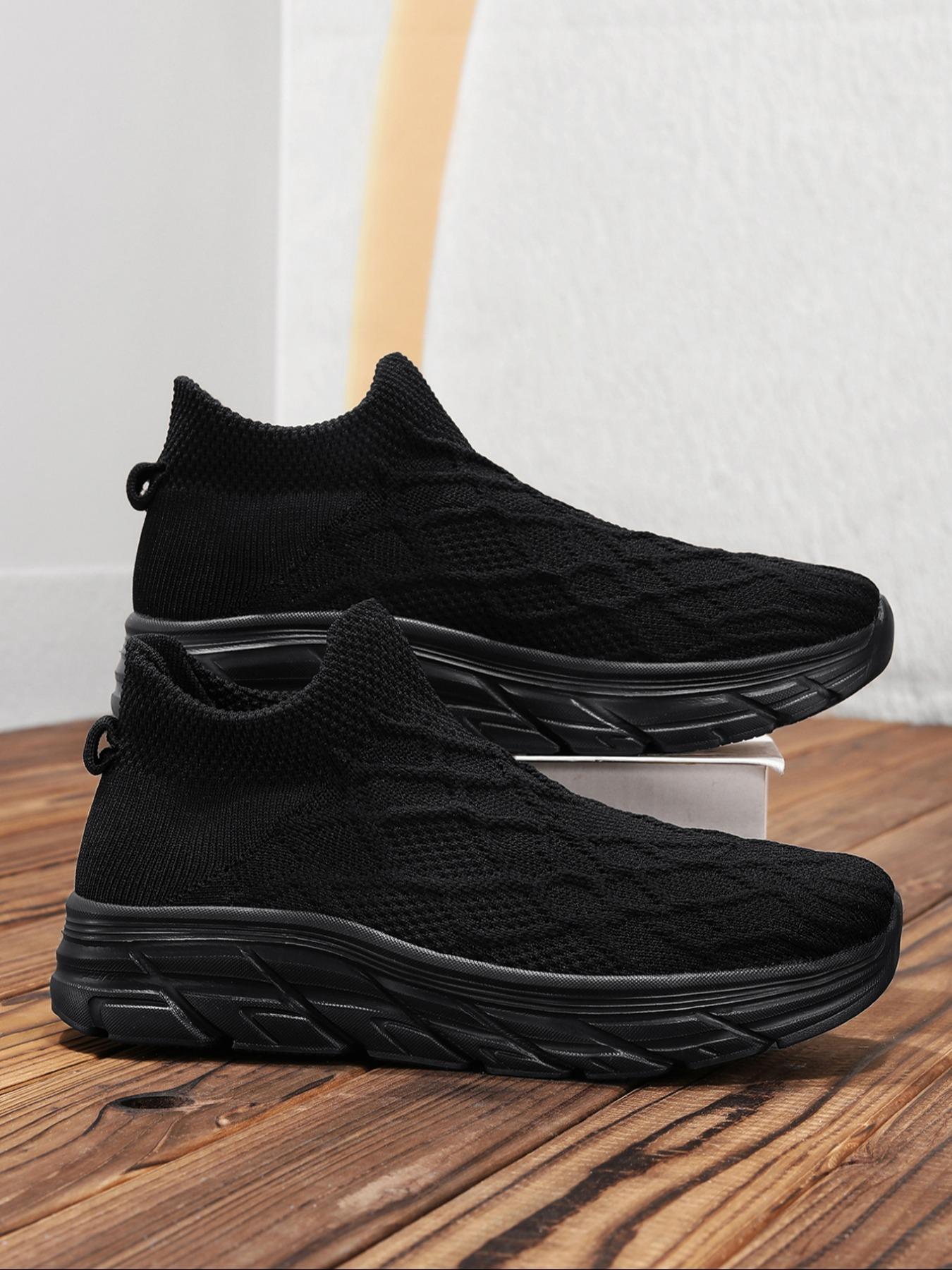 Women's Fashionable Mesh Breathable Slip on Sneakers, Knitted Running Shoes, Casual Comfortable Sports Running Shoes, All-match Basic Shoes for Daily Wear