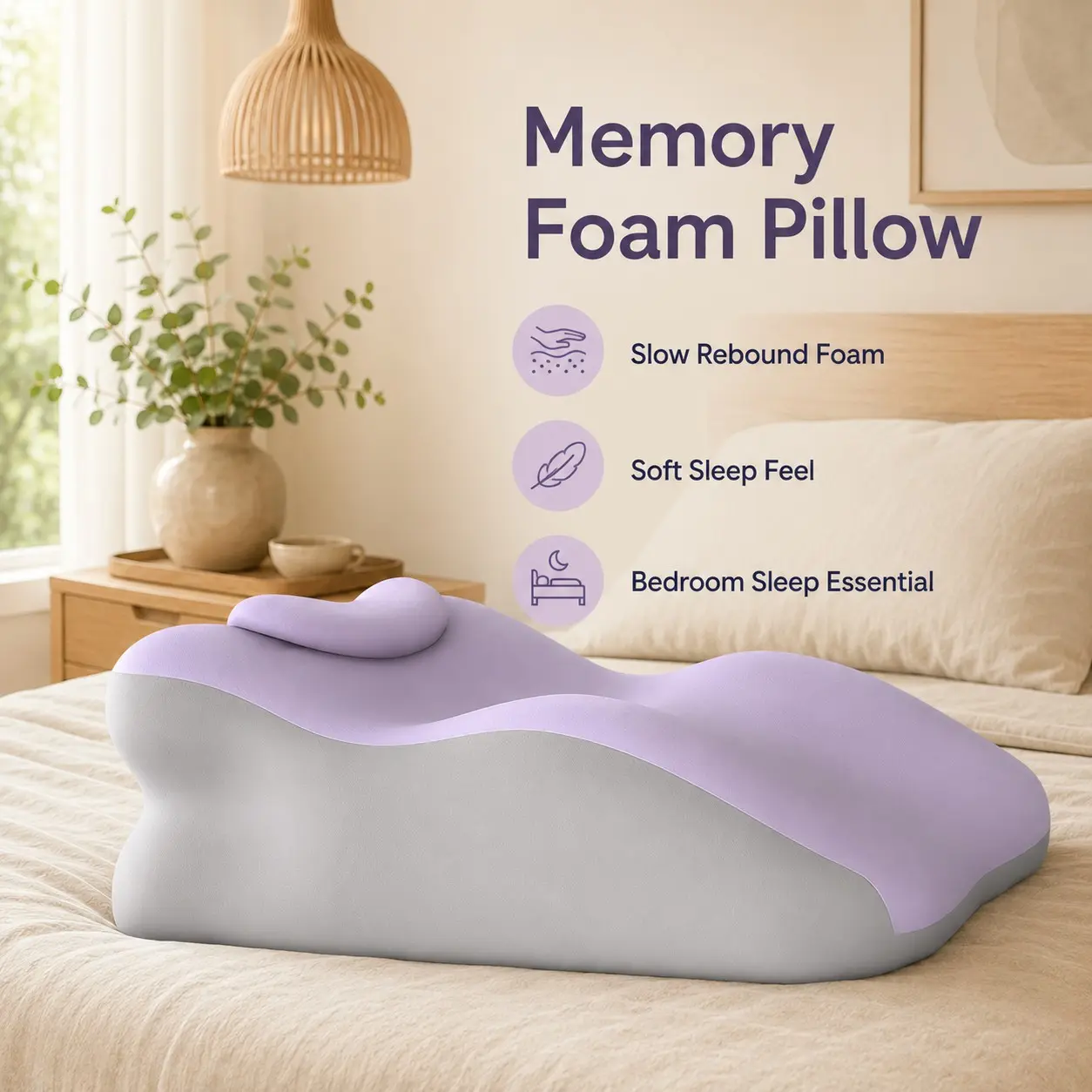 Double-Sided Cushion Pillow Set, Multi-Curved Design for Sofa & Bedroom, Detachable Washable Cover, Durable Polyurethane Material