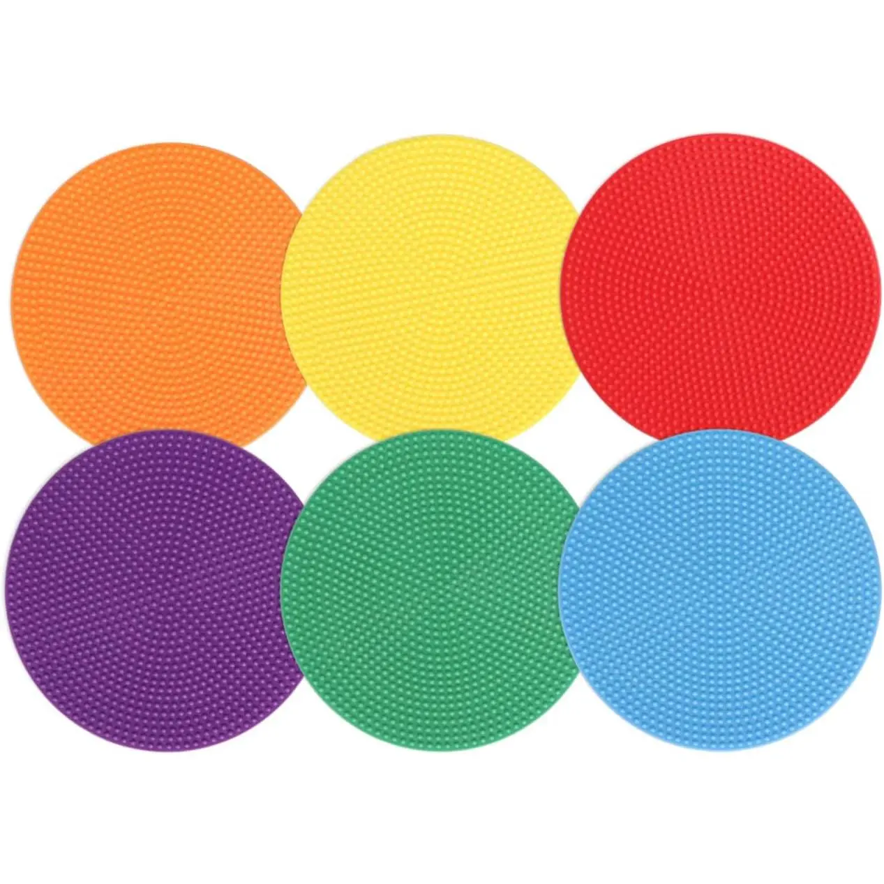 4inch & 9inch Poly Spot Markers for Agility Dot for Gym/PE , Dance, 6/12/24 Pcs Round Multiple Color & Size Rubber Non-Slip Spot Marker for , Floor Dots and  Activities