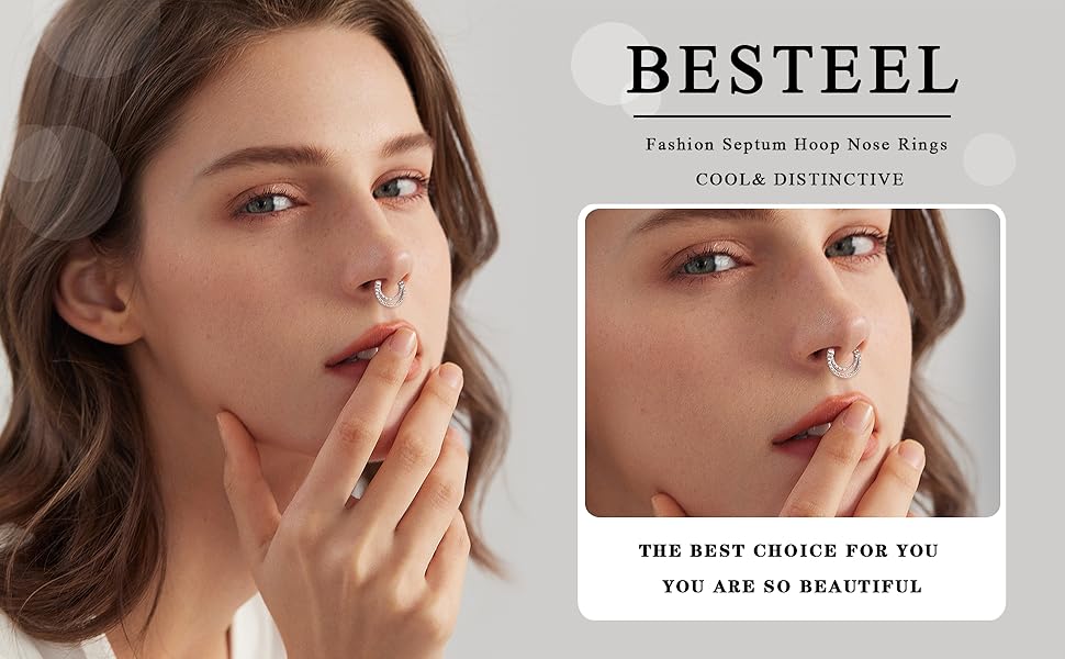 Besteel 12Pcs Septum Rings 16G Daith Earrings Nose Rings Hoop Stainless Steel CZ Opal Cartilage Helix Tragus Earrings Septum Clicker Piercing Jewelry Silver Black Rose Gold Butterfly Beautiful Besteel 12Pcs Septum Rings 16G Daith Earrings Nose Rings Hoop Stainless Steel CZ Opal Cartilage Helix Tragus Earrings Septum Clicker Piercing Jewelry Silver Black Rose Gold Butterfly Beautiful