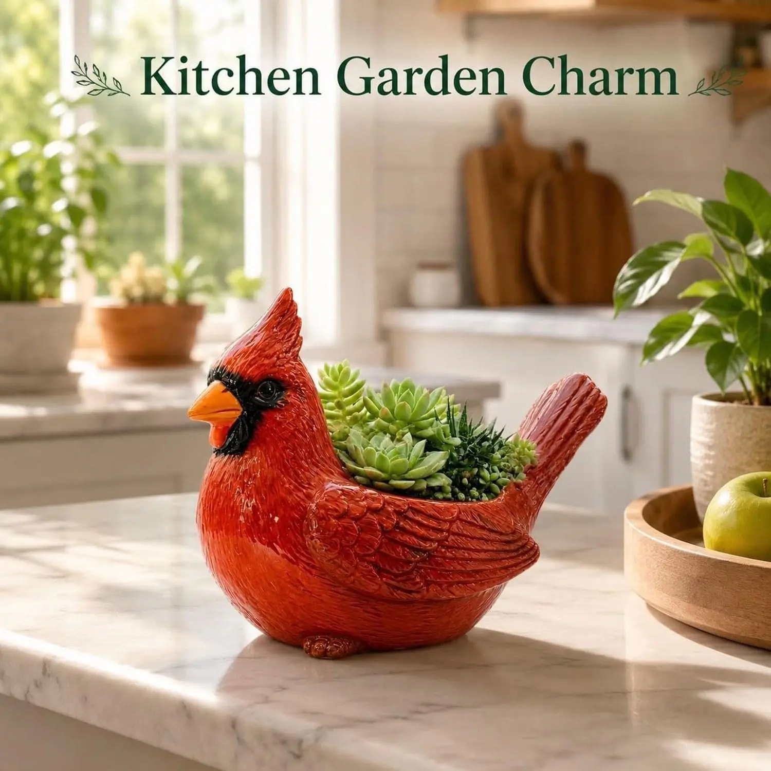 Creative Finch Resin Flower Pot, Drainage Hole, Indoor Outdoor, Suitable for Various Plants, Halloween Christmas Decor, Fun Gift