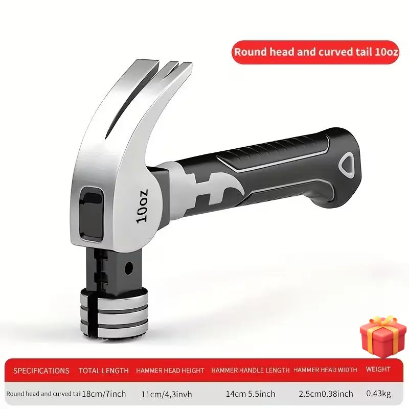 OUDISI Multifunctional Short-Handle Mini Hammer, Industrial-Grade Hand Tool, Compact and Portable with Shock Reduction, Convenient Storage, Easy Maneuverability, Multiple Heads for Woodwork, Household Use, Ideal for DIY Enthusiasts, Industrial-Grade Hand