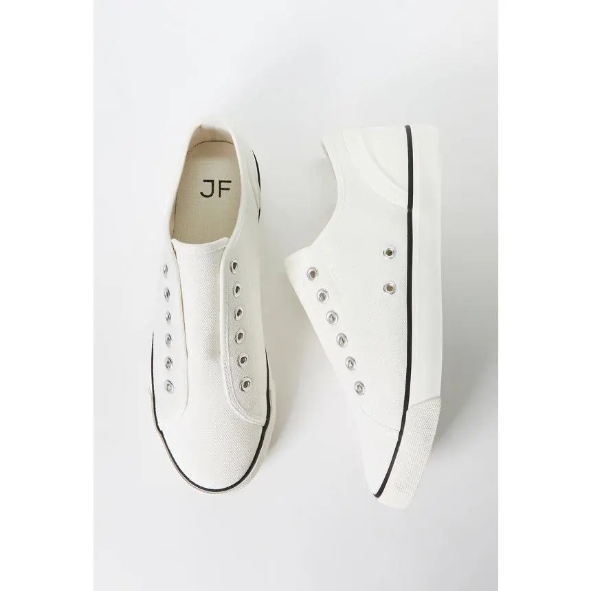 Women's Slip-On Sneakers, Laceless Recycled Canvas Casual Shoes, Everyday Walking Sneakers Back to School
