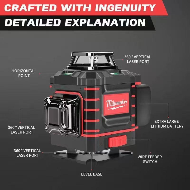 Milwaukee Degree Vertical Cross Laser Level 360 Green Beam  Horizontal And Rechargeable Battery Tools cycle groover