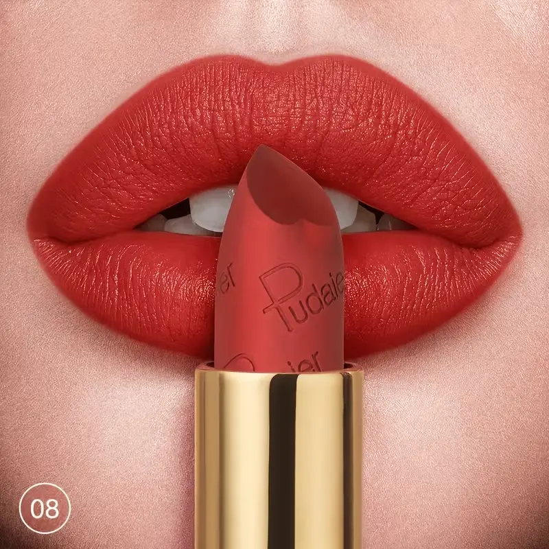 Matte Texture Women's Lipstick, Waterproof & Long-Lasting Lip Mud, Tempting Shade, Perfect for Dates, Parties, Ceremonies