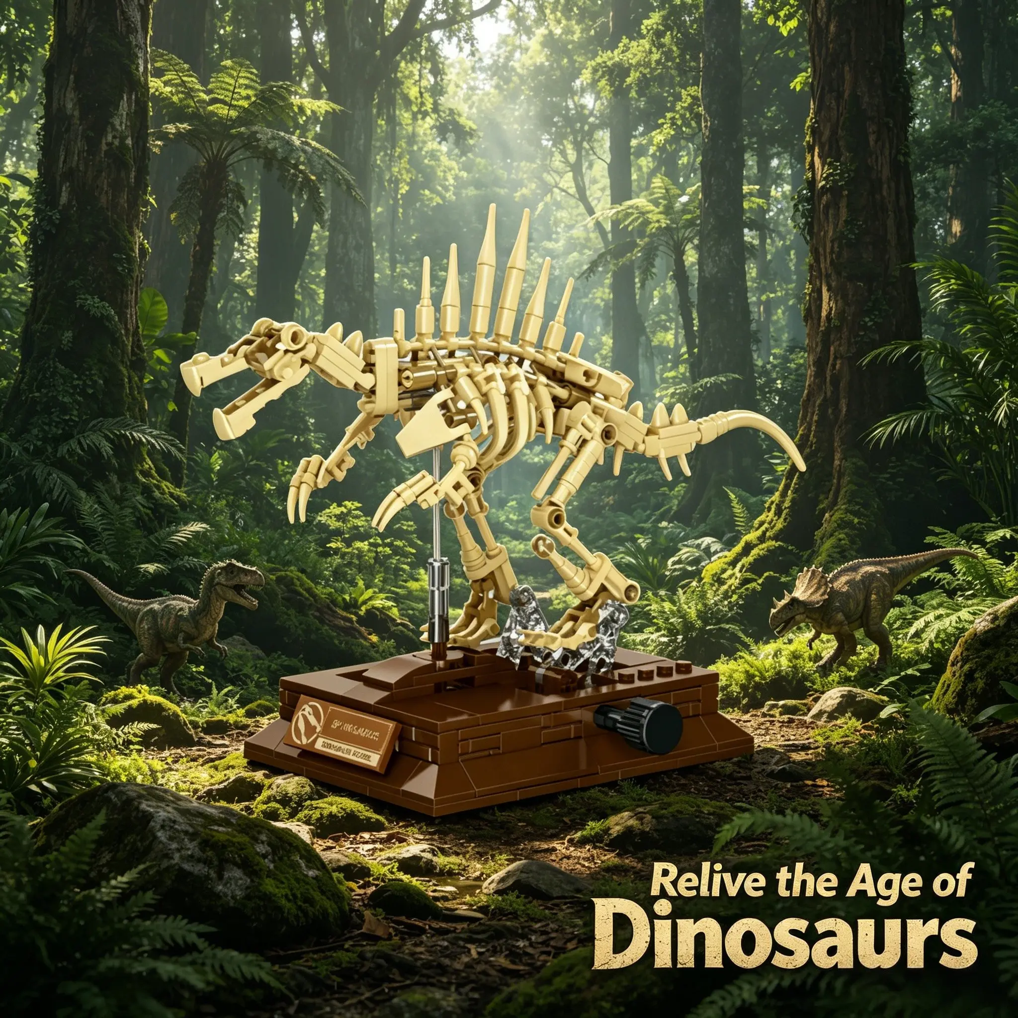 Dinosaur Century Theme Building Set, High-Fidelity Skeleton Assembly Toy, Multiple Styles Available, Perfect Gift for Dinosaur Enthusiasts