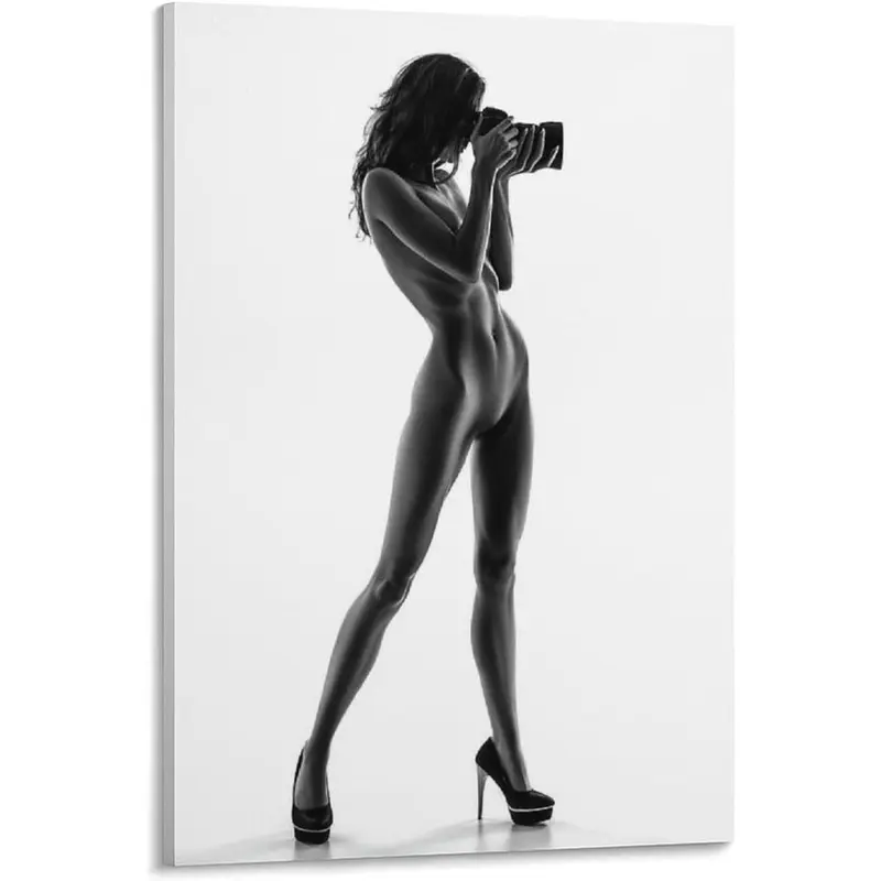 MOJDI Black And White Sensual Art, Human Landscape Art, Nude Posters, Sexy Wall Art Posters (45) Canvas Painting Wall Art Poster for Bedroom Living Room Decor 12x18inch(30x45cm) Frame-style