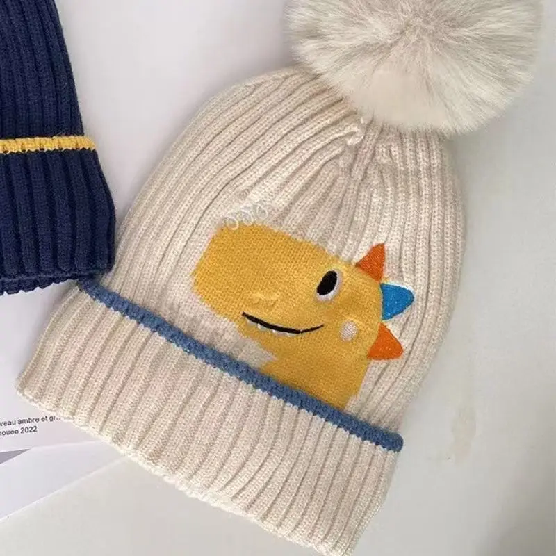 Dinosaur Winter Hat – Warm Knitted Beanie with Animal Design