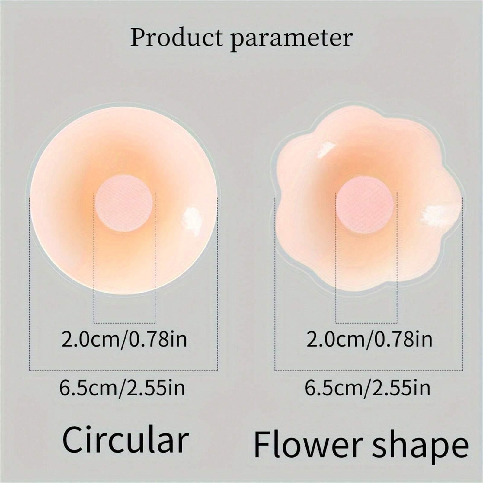 Reusable Seamless Silicone Nipple Covers - Invisible, Self-Adhesive, Anti-Convex Breast Patches For Women - Comfortable, Breathable, And Easy To Clean Bra Accessories(2/10pcs)