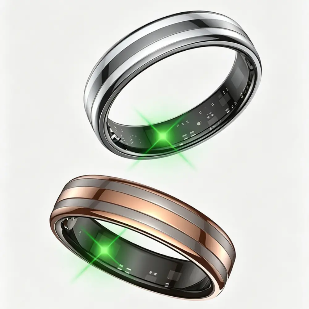 New 6.3mm Thin Smart Ring Health Monitor Smartring Outdoor Waterproof Ring Heart Rate Body Temperature Monitoring Sports rings multi-sport mode Rose Gold Smart Sleep and Fitness Ring